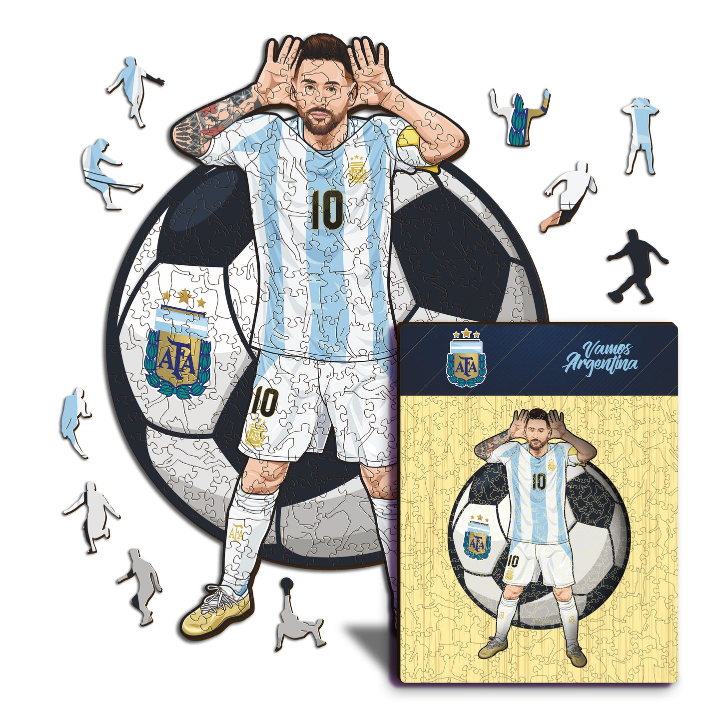 Lionel Messi - Puzzle di Legno