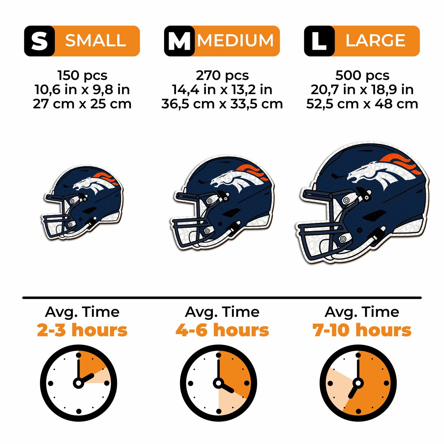 Denver Broncos™ Casco - Puzzle di Legno