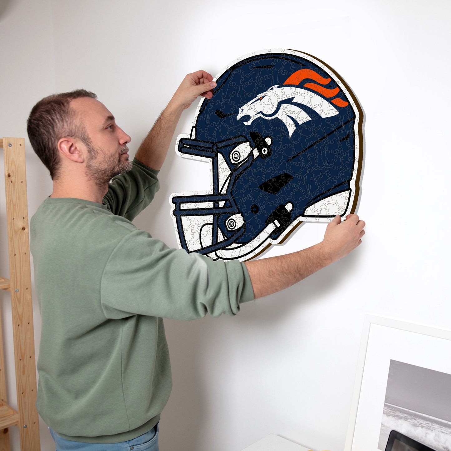 Denver Broncos™ Casco - Puzzle di Legno