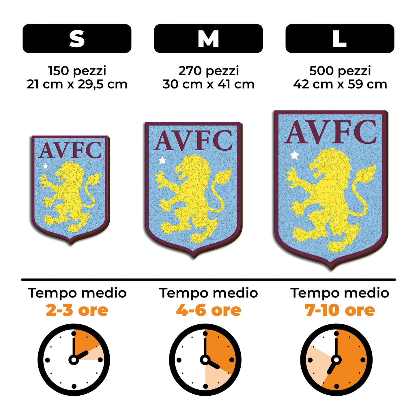 Logo Aston Villa® - Puzzle di Legno