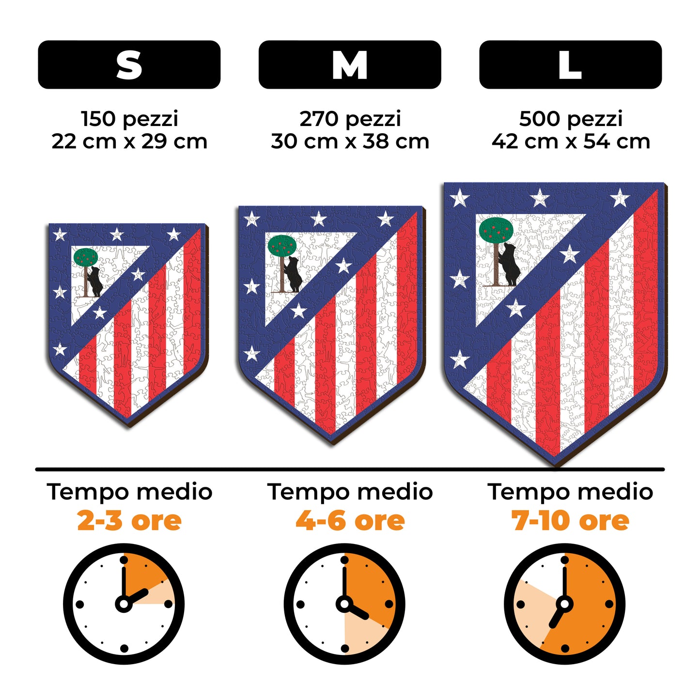 Atlético Madrid® Logo - Puzzle di Legno