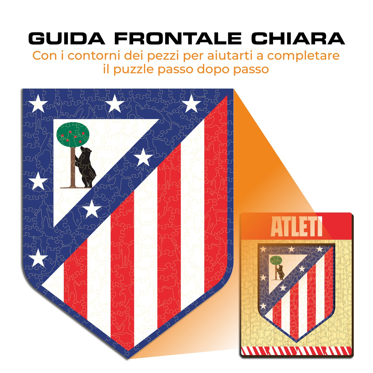 Atlético Madrid® Logo - Puzzle di Legno