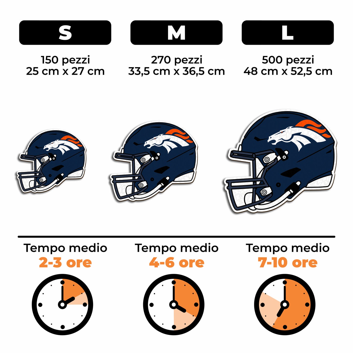 Casco Denver Broncos™ - Puzzle di Legno