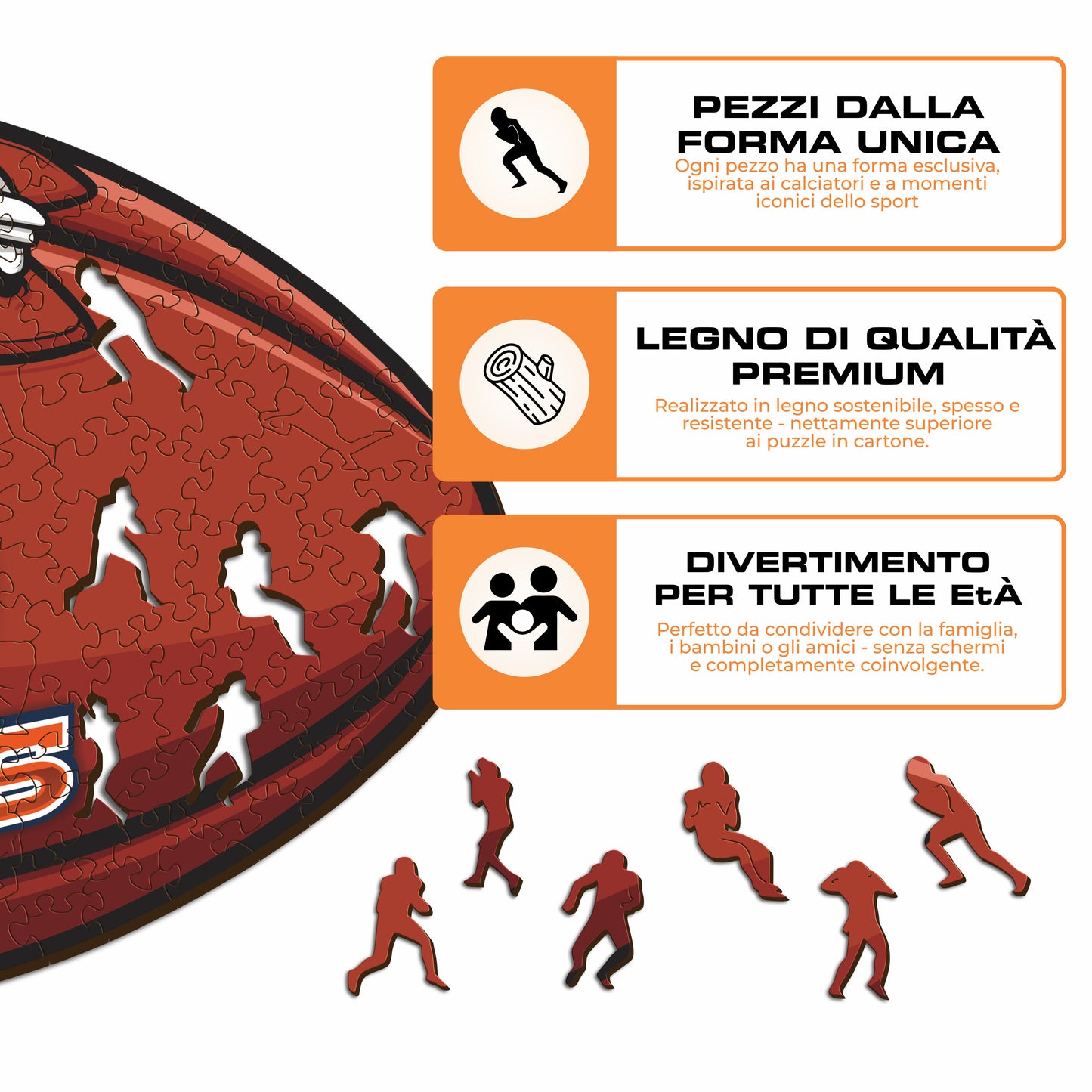 Palla Denver Broncos™ - Puzzle di Legno