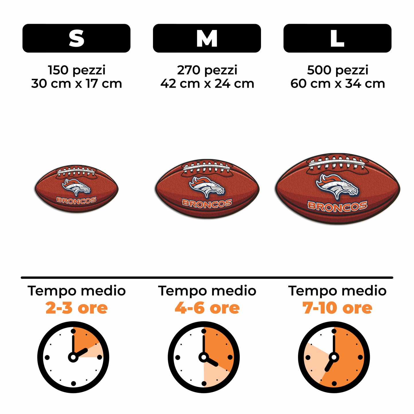 Palla Denver Broncos™ - Puzzle di Legno