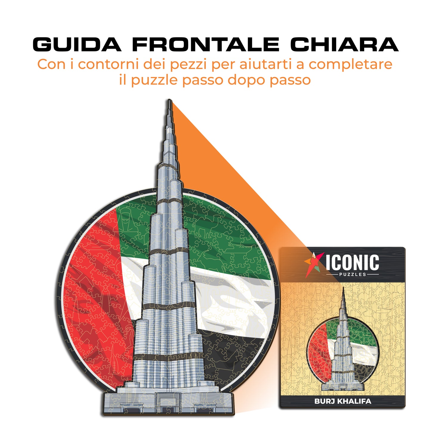 Burj Khalifa - Puzzle di Legno