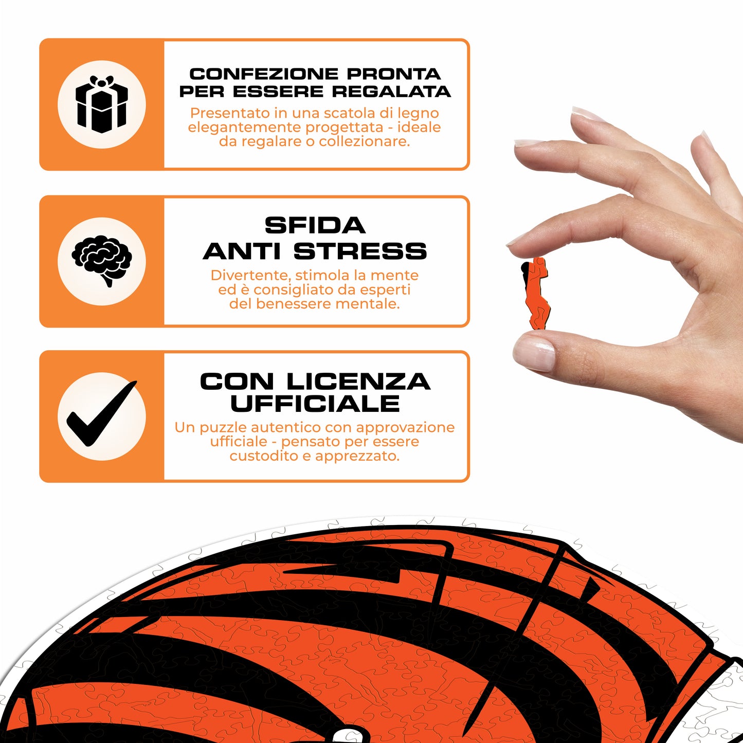 Casco Cincinnati Bengals™ - Puzzle di Legno