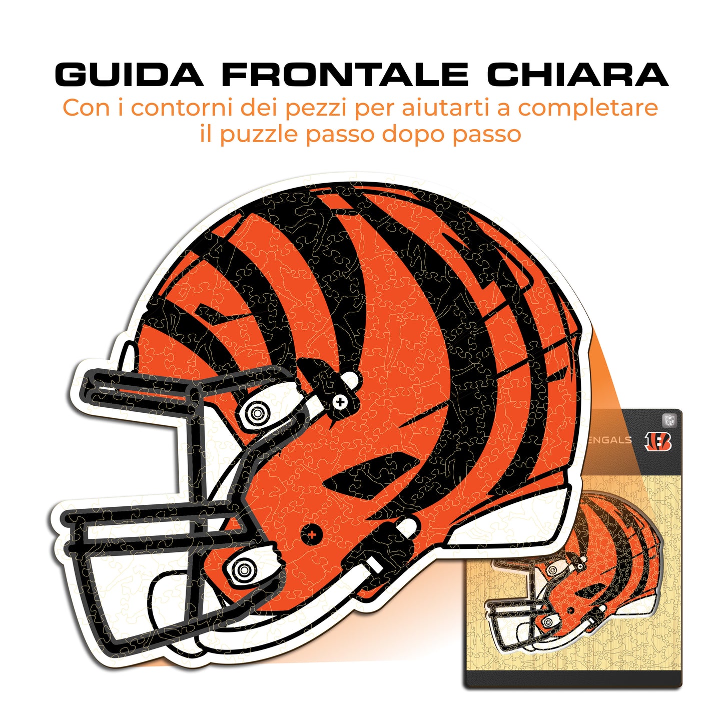 Casco Cincinnati Bengals™ - Puzzle di Legno