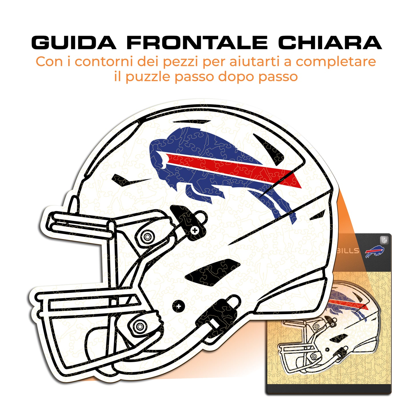 Casco Buffalo Bills™ - Puzzle di Legno