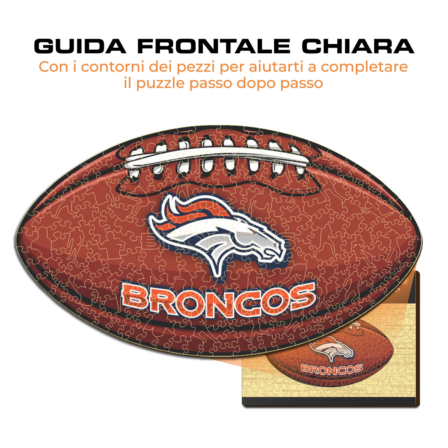 Palla Denver Broncos™ - Puzzle di Legno