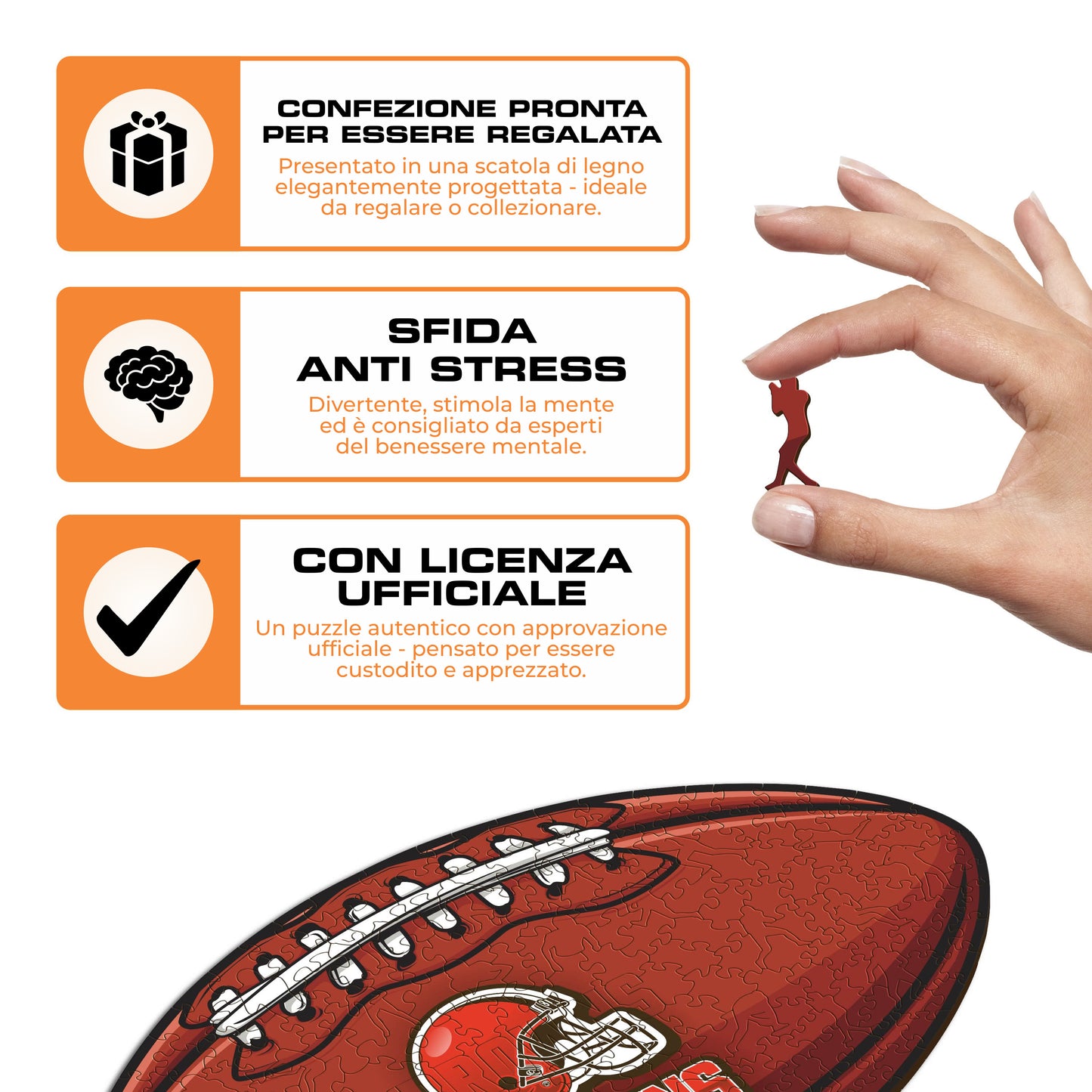 Palla Cleveland Browns™ - Puzzle di Legno