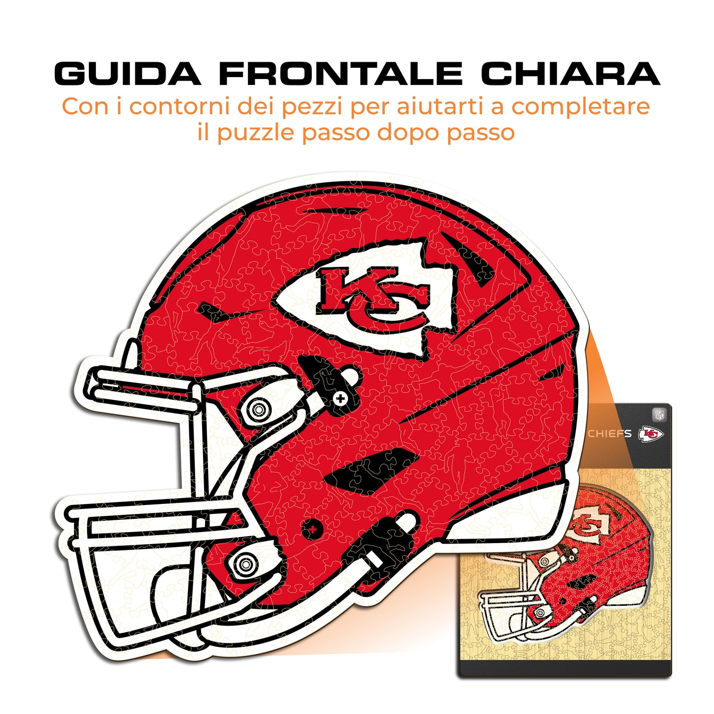 Casco Kansas City Chiefs™ - Puzzle di Legno