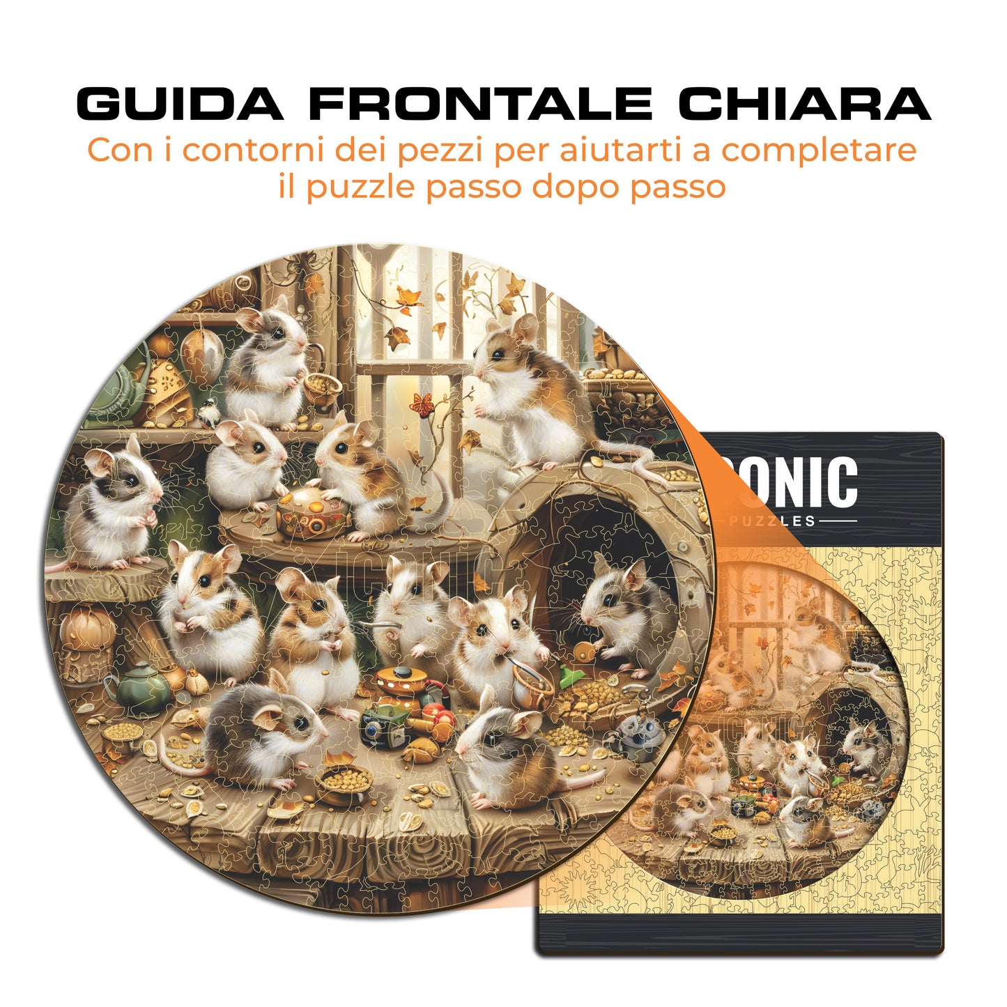 Criceti Curiosi - Puzzle di Legno