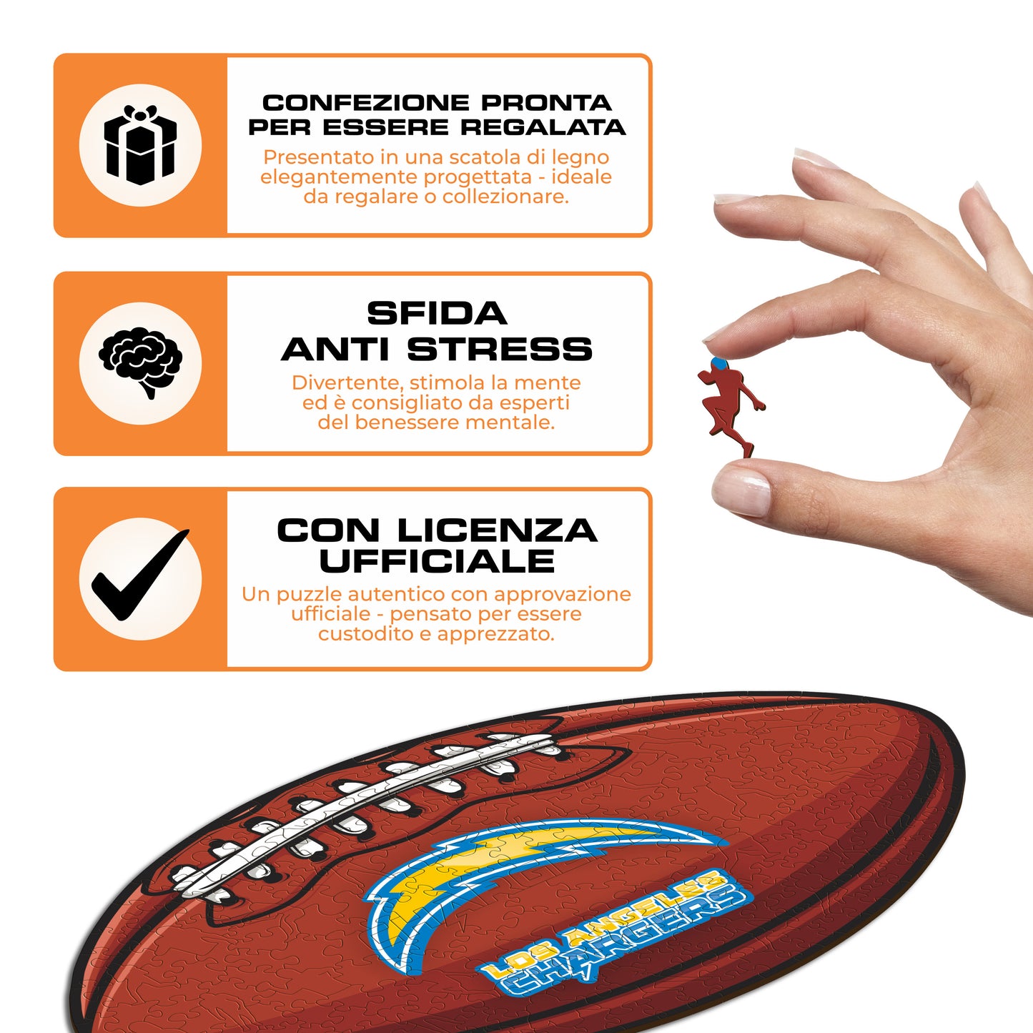 Palla Los Angeles Chargers™ - Puzzle di Legno