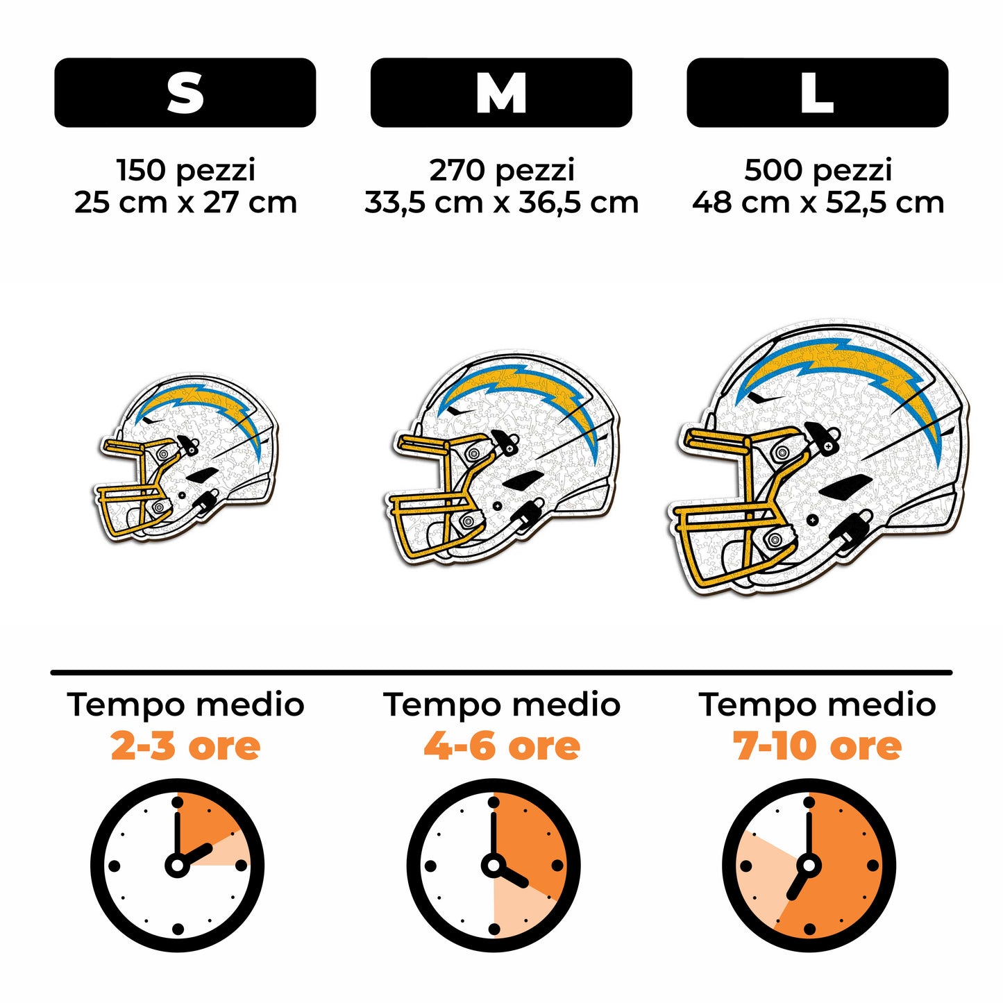 Casco Los Angeles Chargers™ - Puzzle di Legno