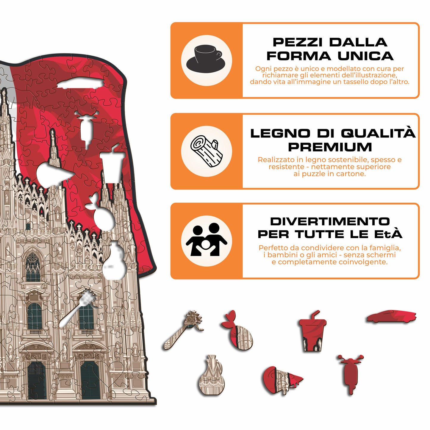 Duomo di Milano - Puzzle di Legno
