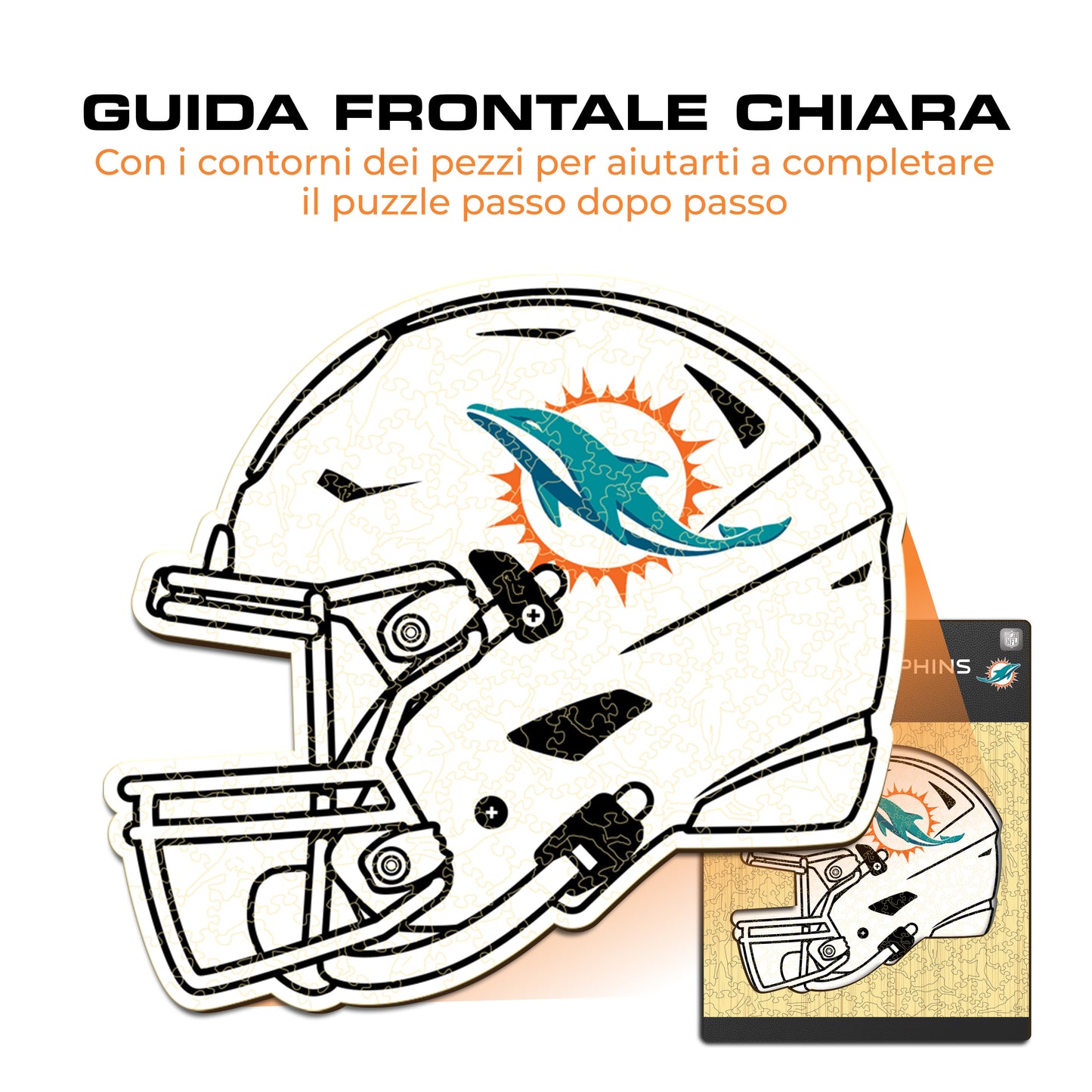 Casco Miami Dolphins™ - Puzzle di Legno