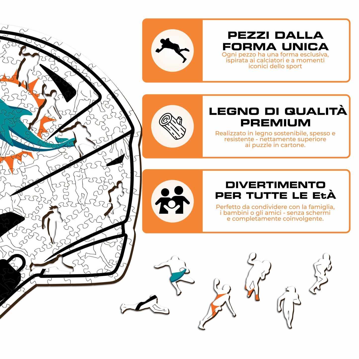 Casco Miami Dolphins™ - Puzzle di Legno
