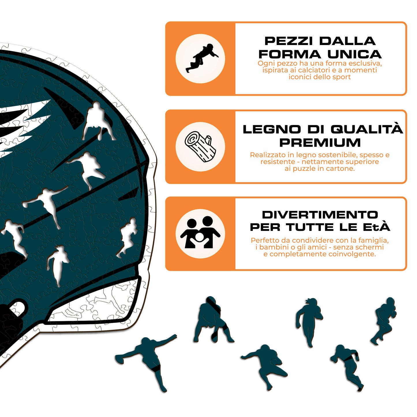 Casco Philadelphia Eagles™ - Puzzle di Legno