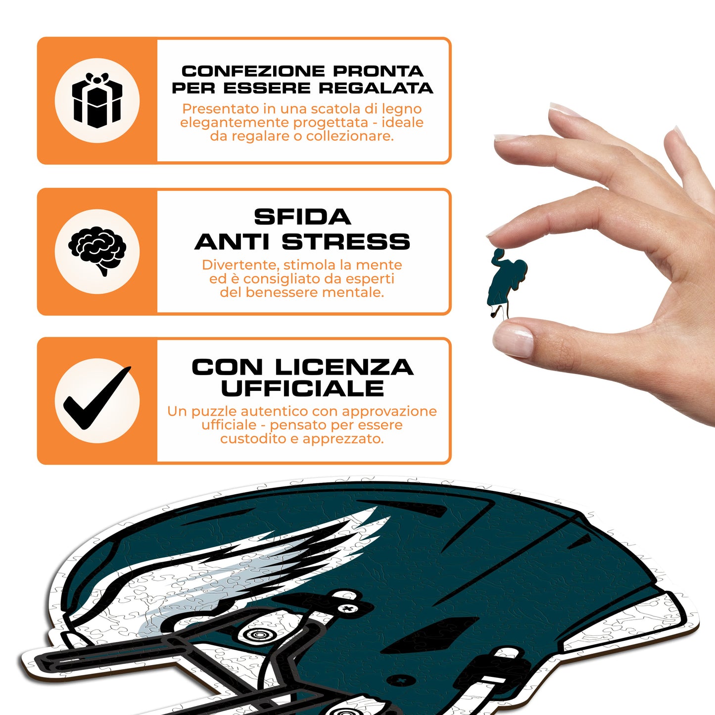Casco Philadelphia Eagles™ - Puzzle di Legno