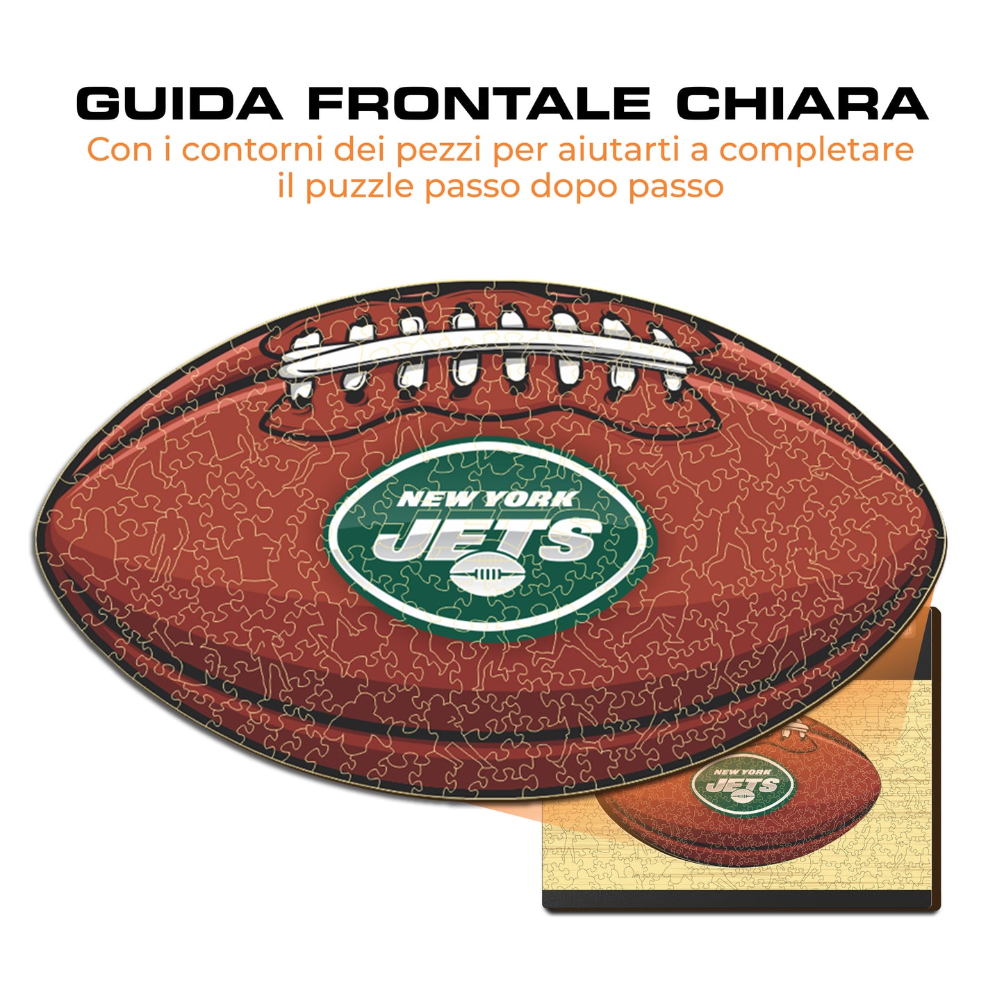 Palla New York Jets™ - Puzzle di Legno