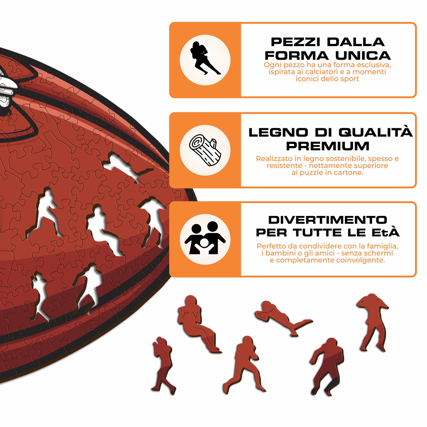 Palla New York Jets™ - Puzzle di Legno