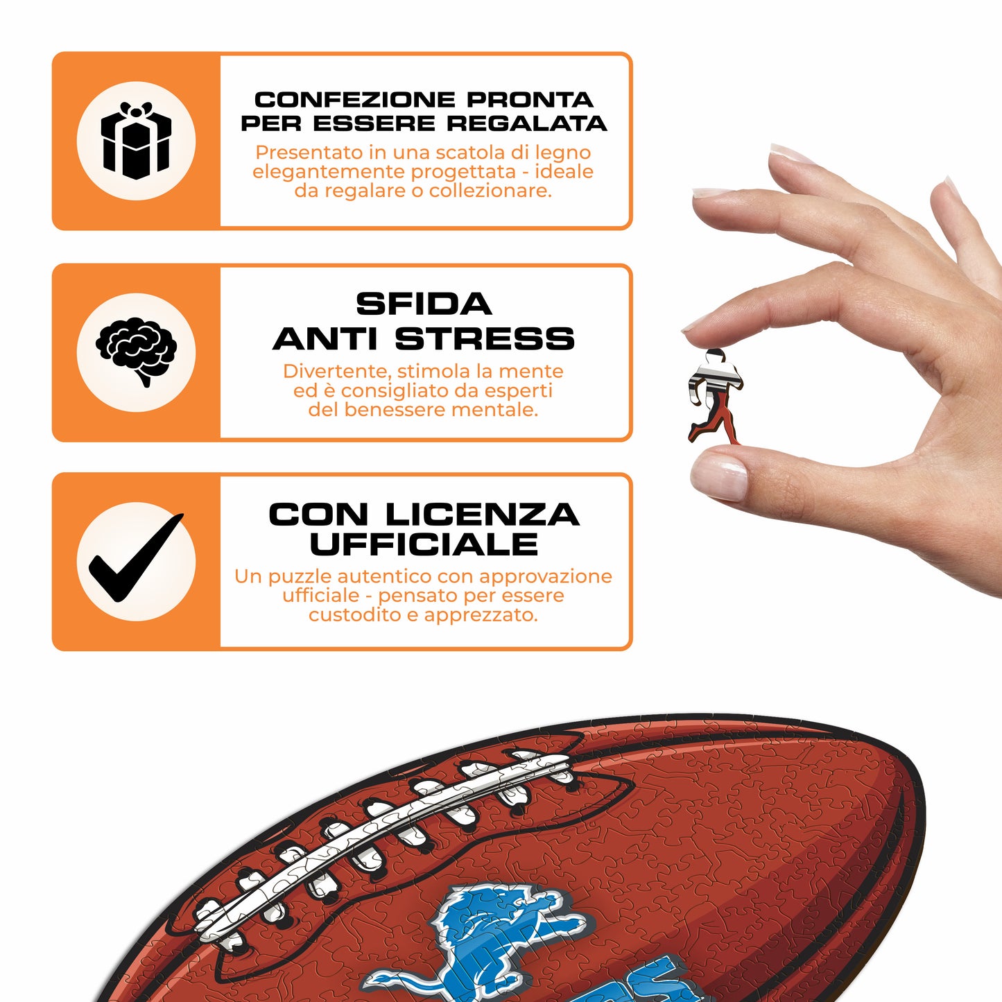 Palla Detroit Lions™ - Puzzle di Legno