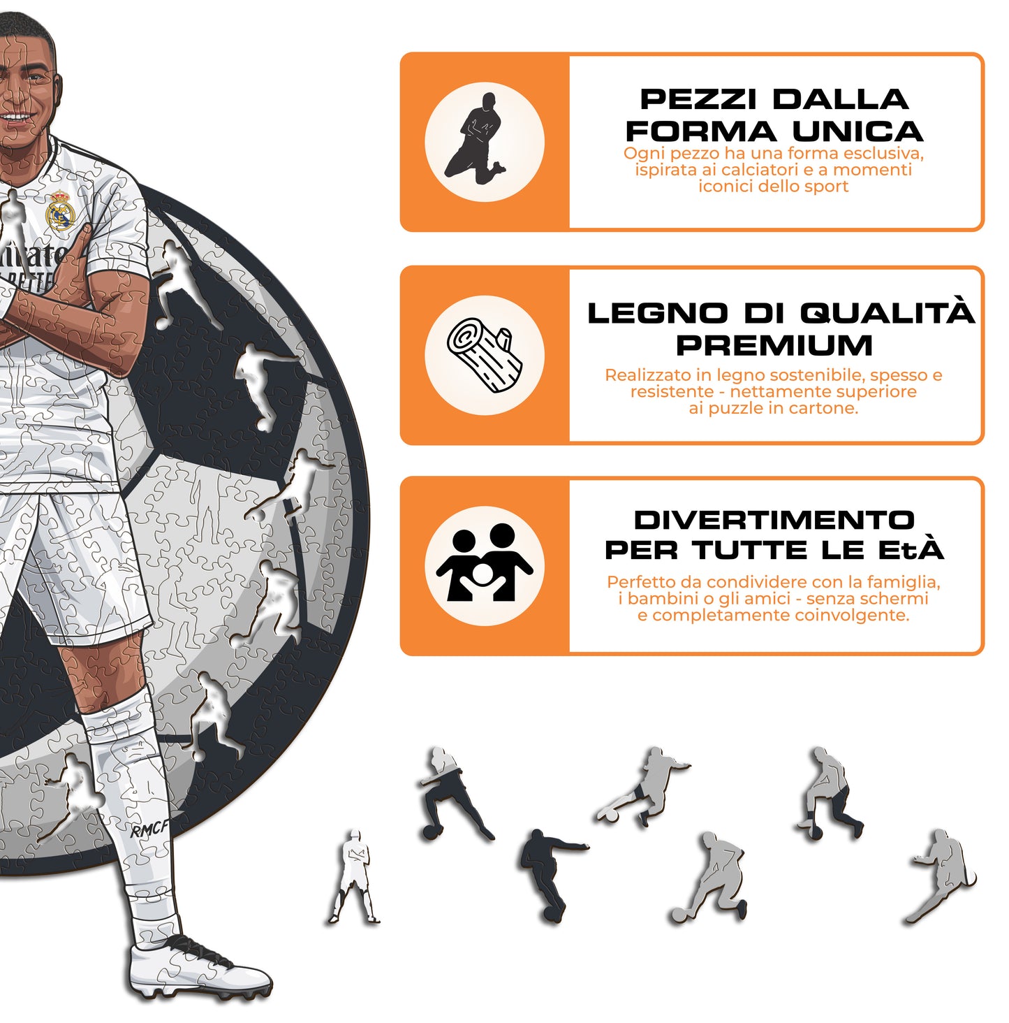 Kylian Mbappé - Puzzle di Legno