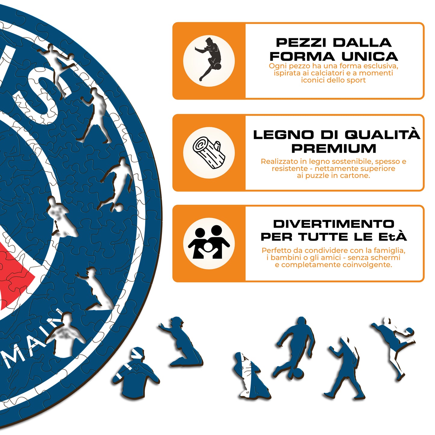 Logo Paris Saint-Germain® - Puzzle di Legno