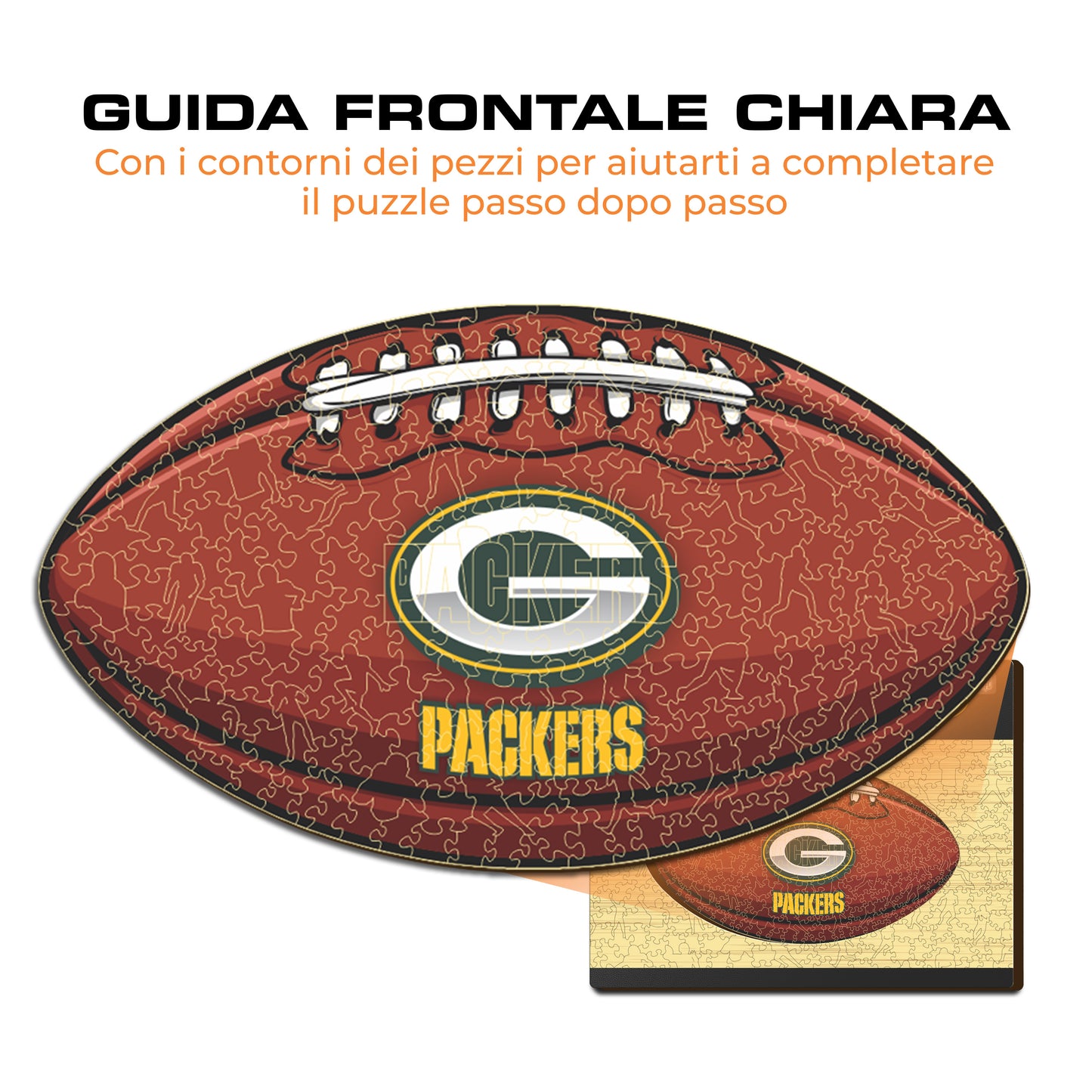Palla Green Bay Packers™ - Puzzle di Legno
