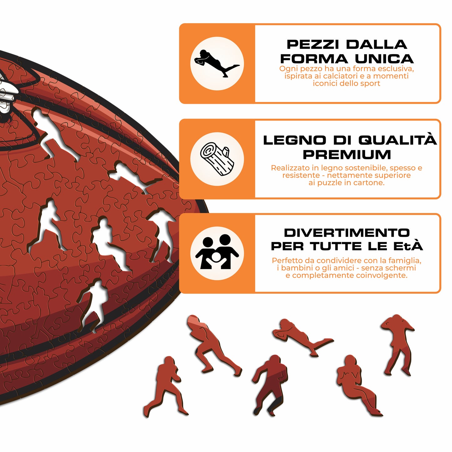 Palla Green Bay Packers™ - Puzzle di Legno