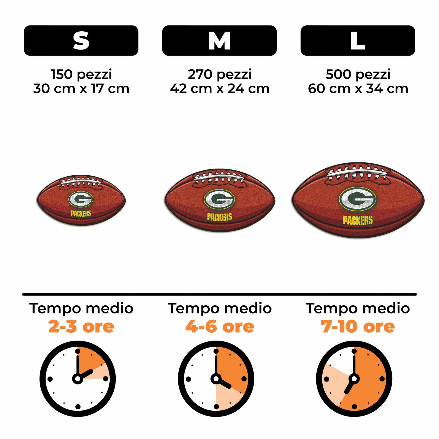 Palla Green Bay Packers™ - Puzzle di Legno