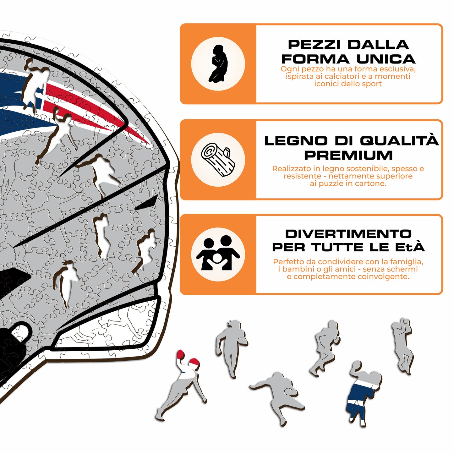 Casco New England Patriots™ - Puzzle di Legno