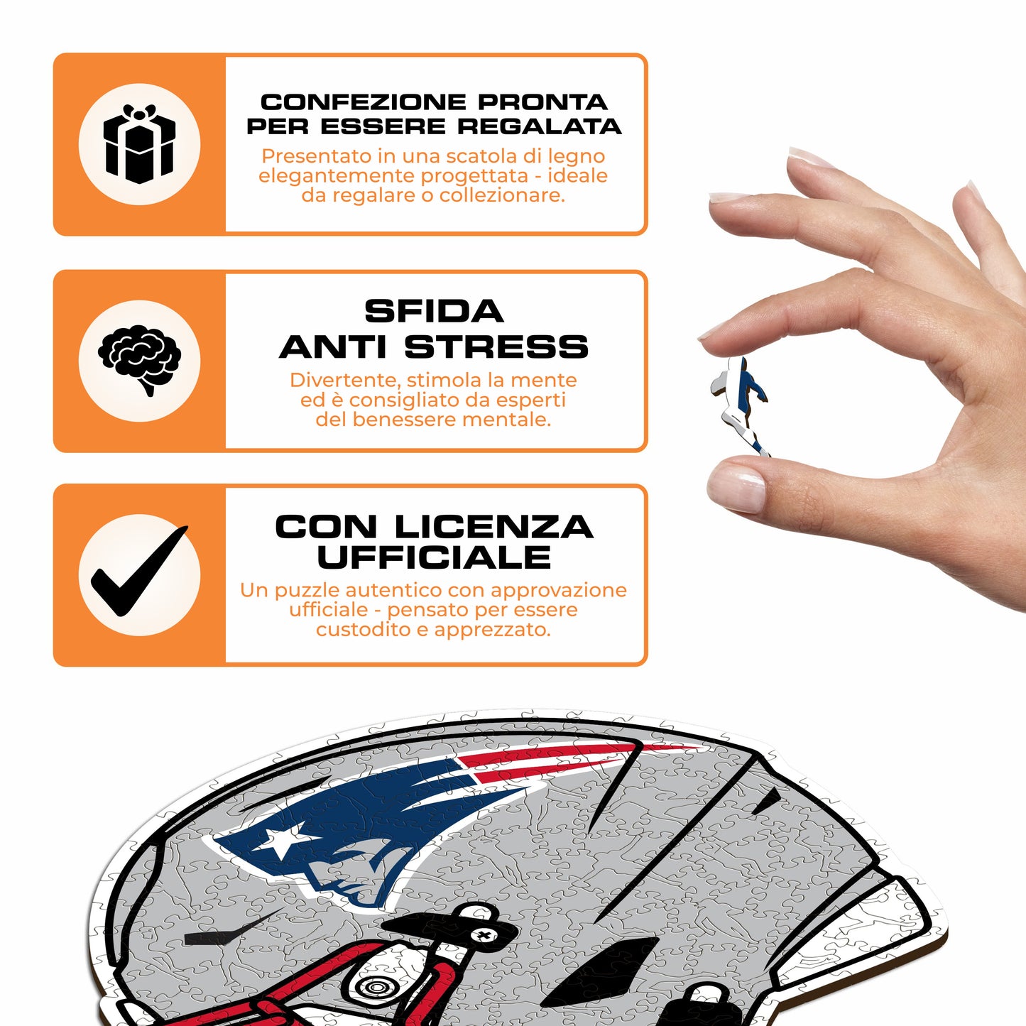 Casco New England Patriots™ - Puzzle di Legno