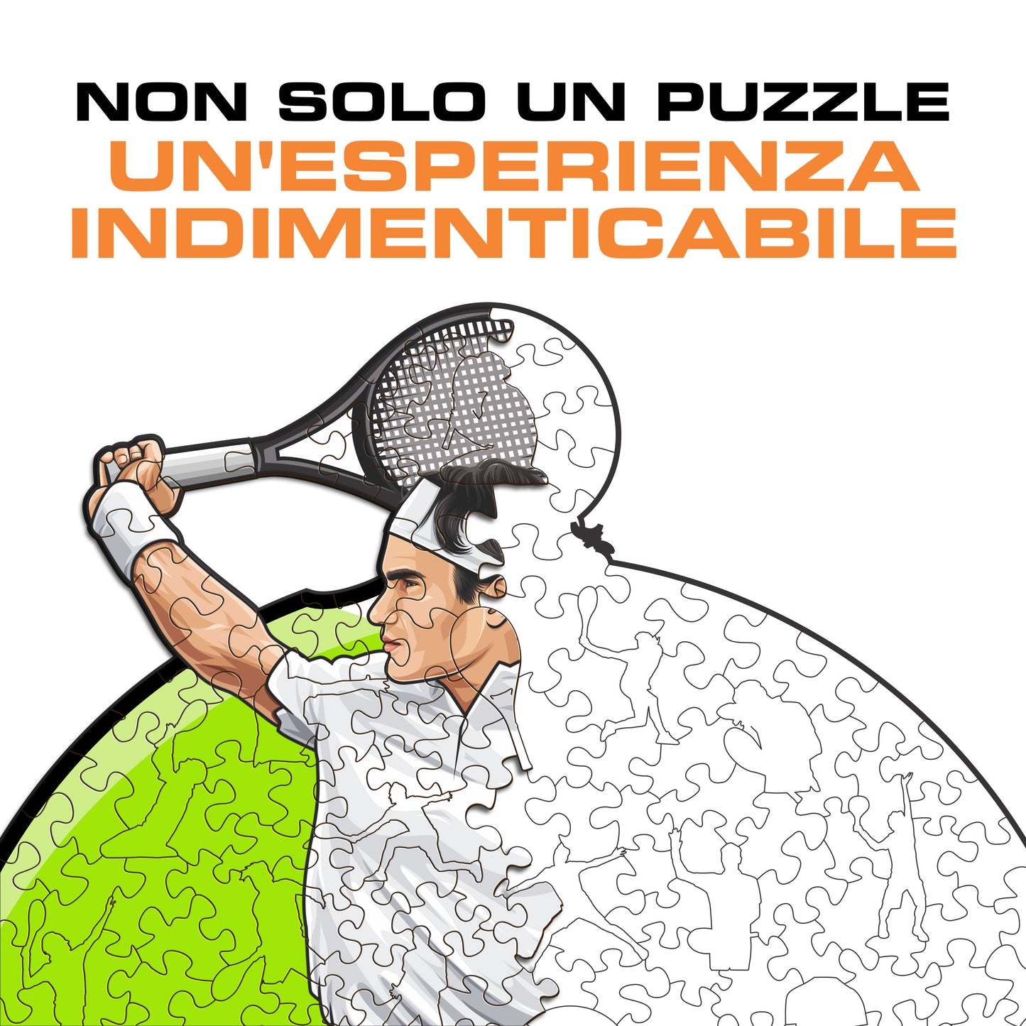 Roger Federer - Puzzle di Legno