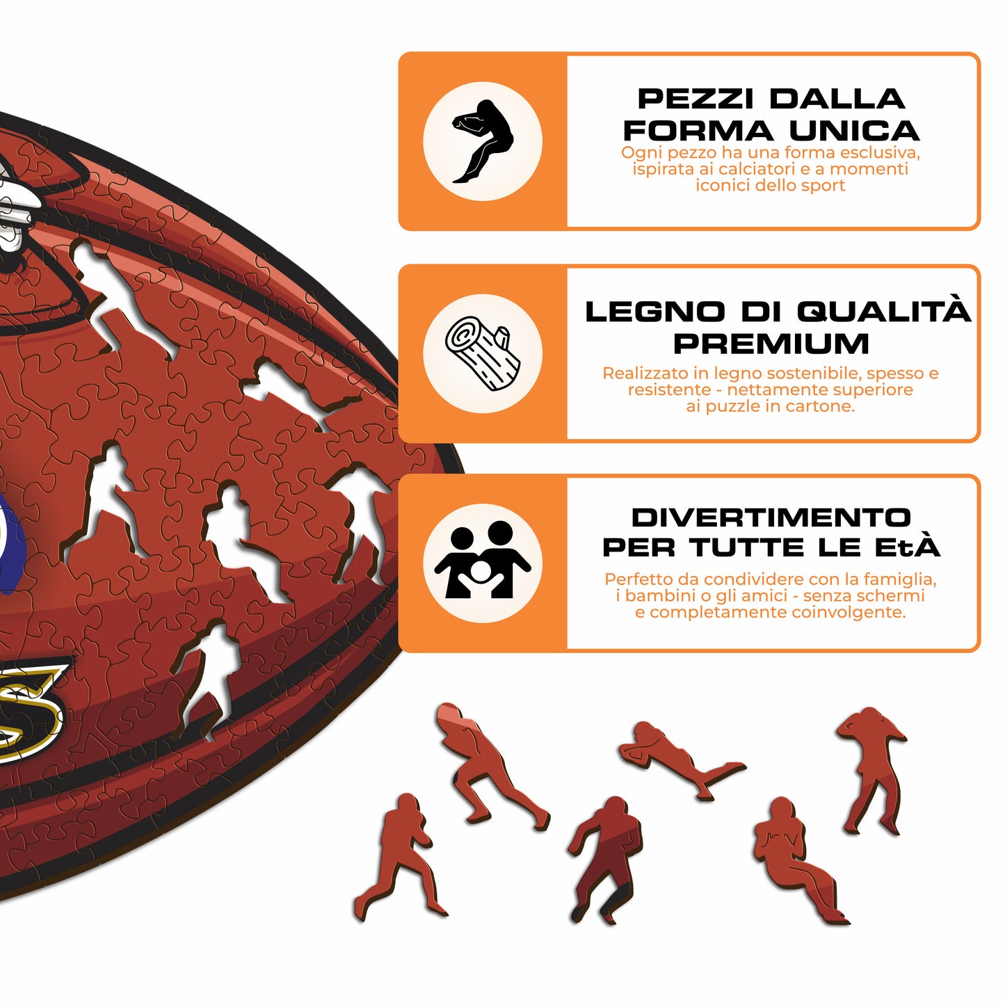 Palla Baltimore Ravens™ - Puzzle di Legno