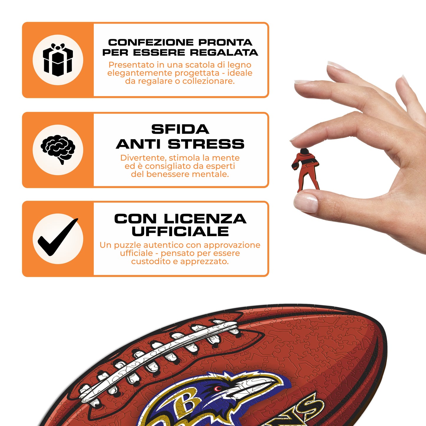 Palla Baltimore Ravens™ - Puzzle di Legno