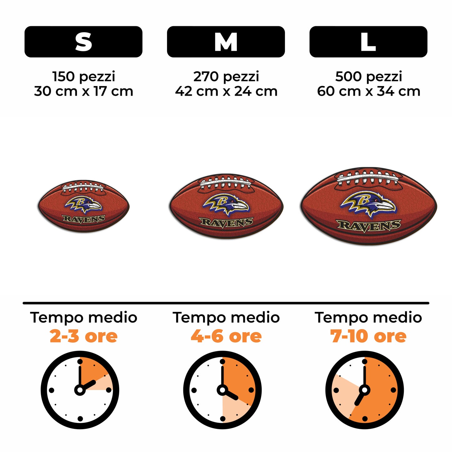 Palla Baltimore Ravens™ - Puzzle di Legno