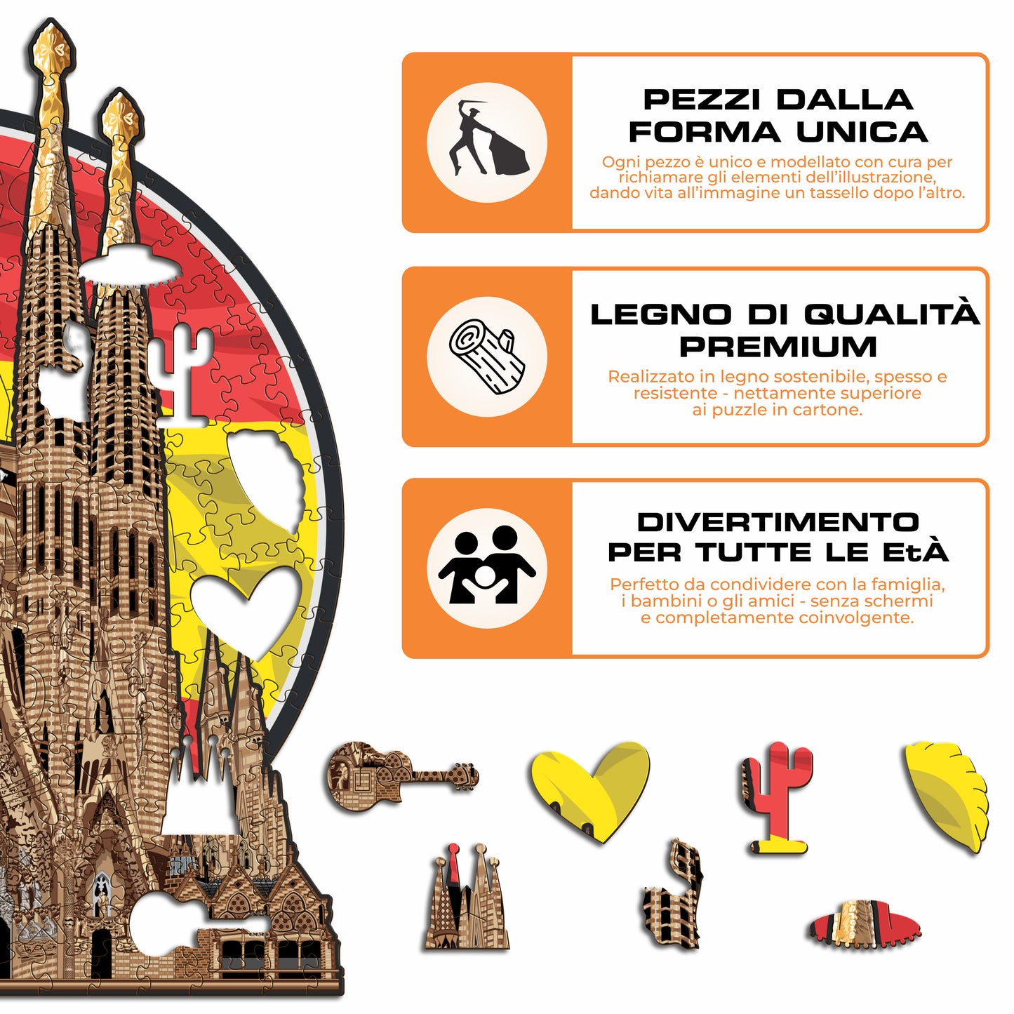 Sagrada Família - Puzzle di Legno