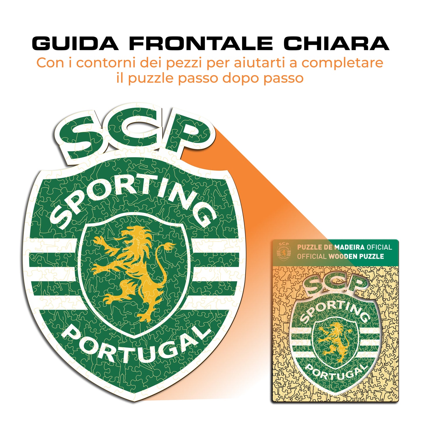 Logo Sporting CP® - Puzzle di Legno