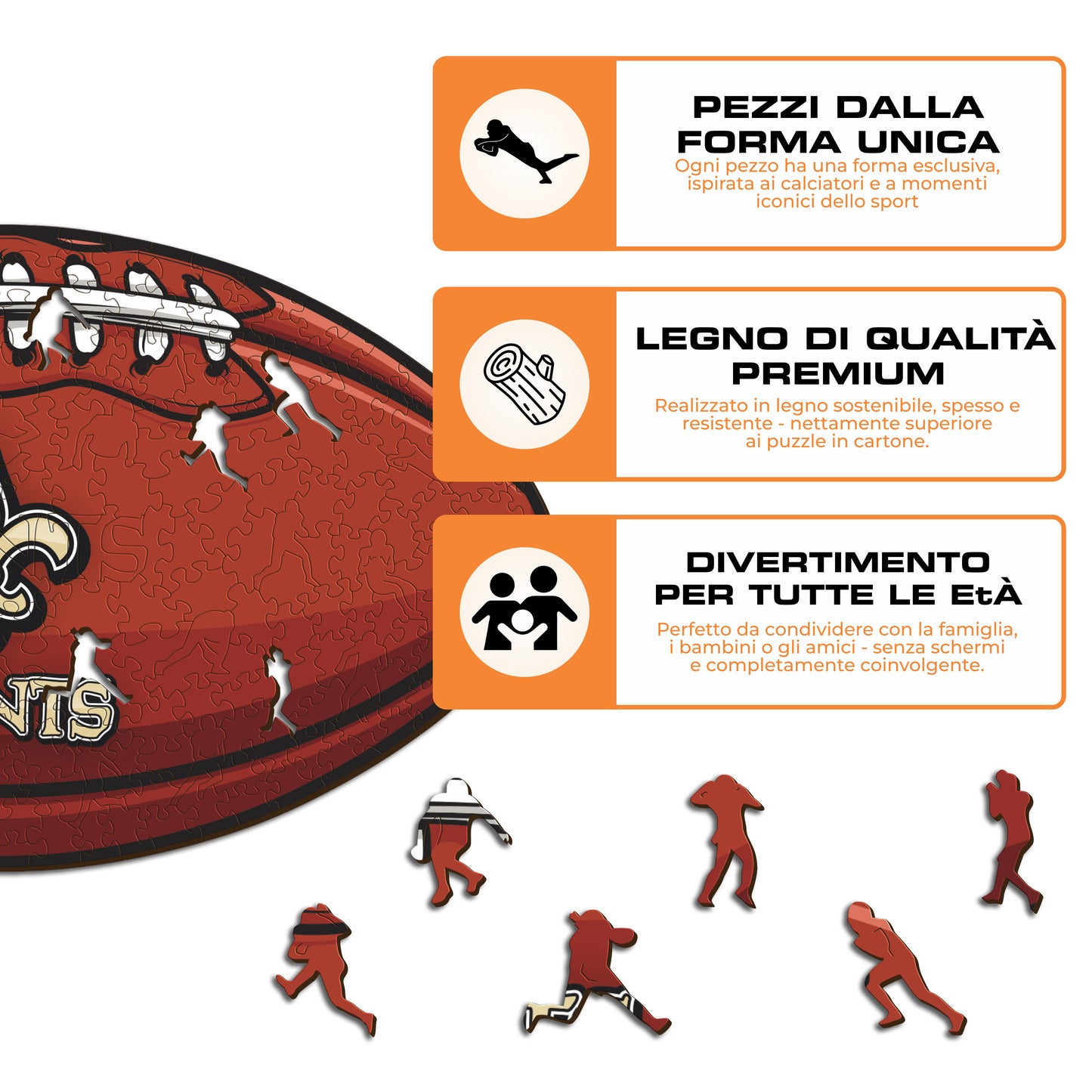 Palla New Orleans Saints™ - Puzzle di Legno