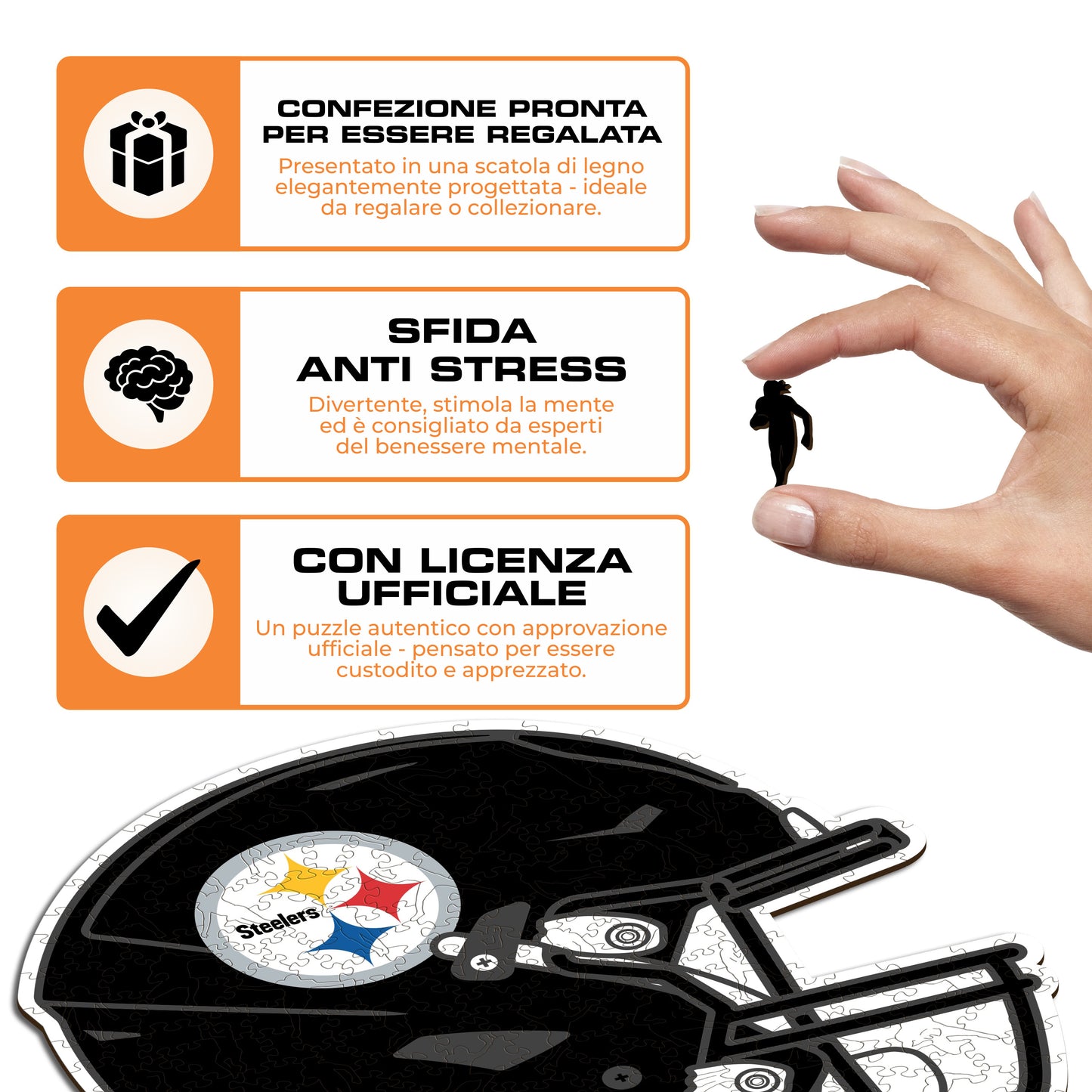 Casco Pittsburgh Steelers™ - Puzzle di Legno