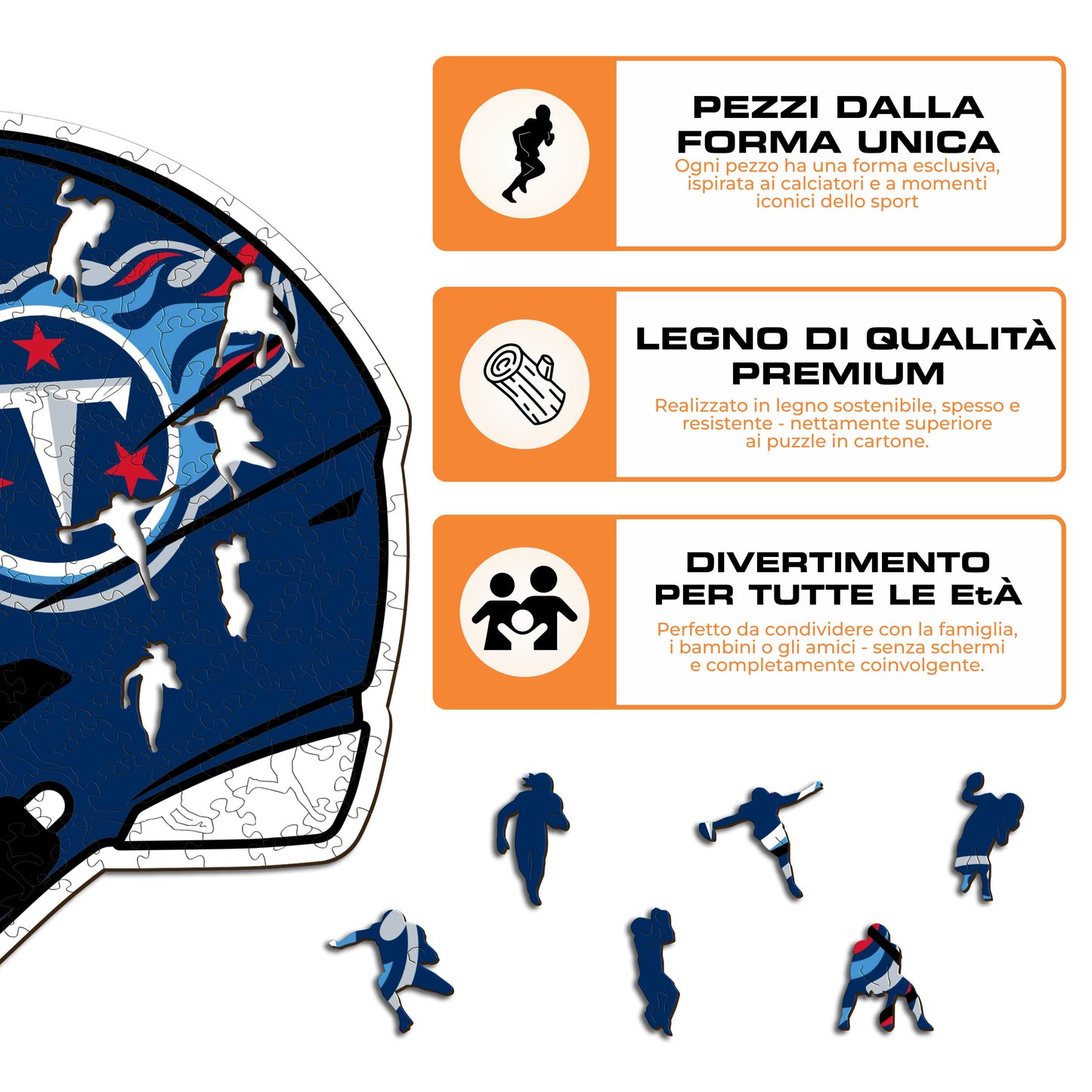 Casco Tennessee Titans™ - Puzzle di Legno