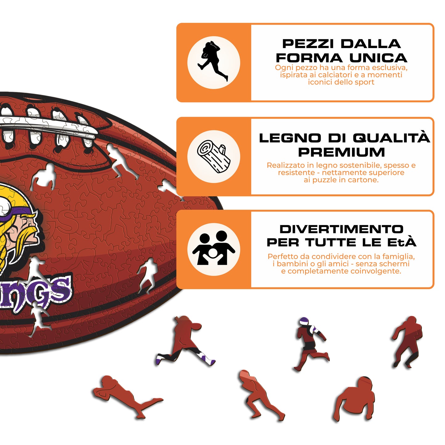 Palla Minnesota Vikings™ - Puzzle di Legno