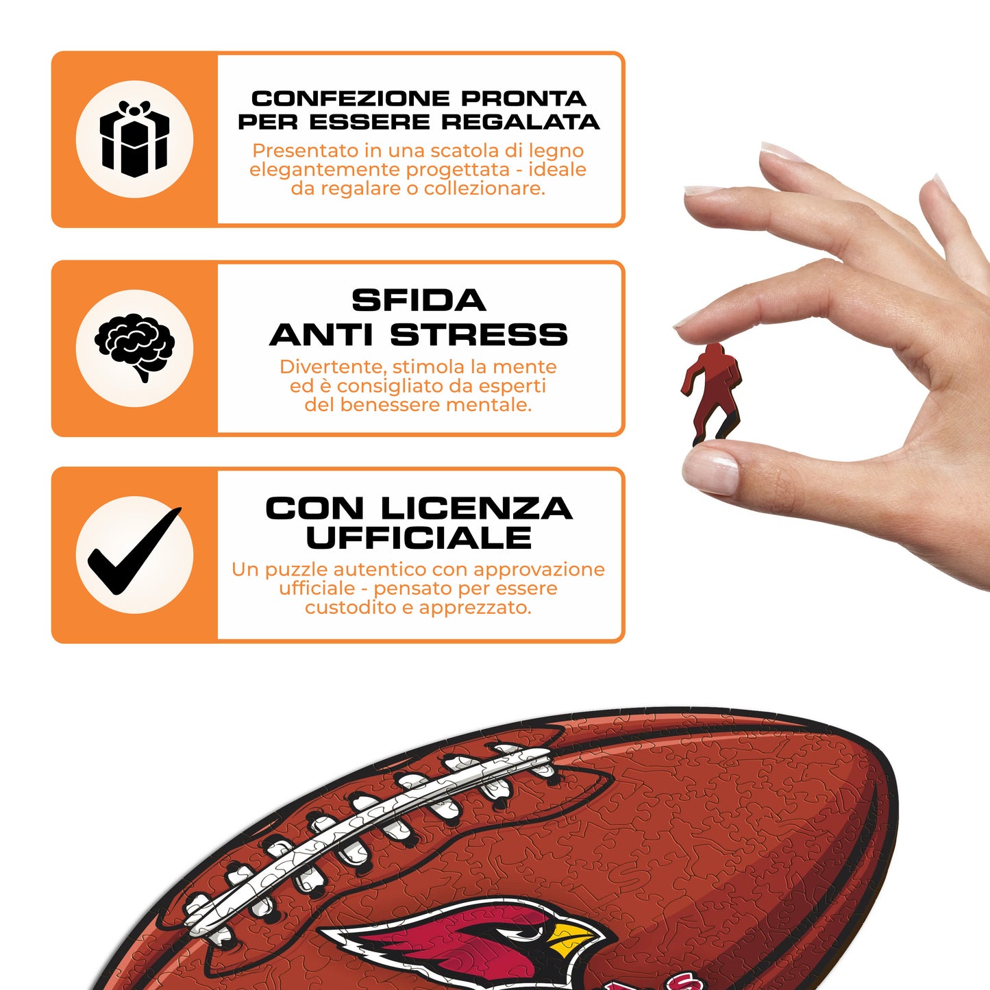 Palla Arizona Cardinals™ - Puzzle di Legno