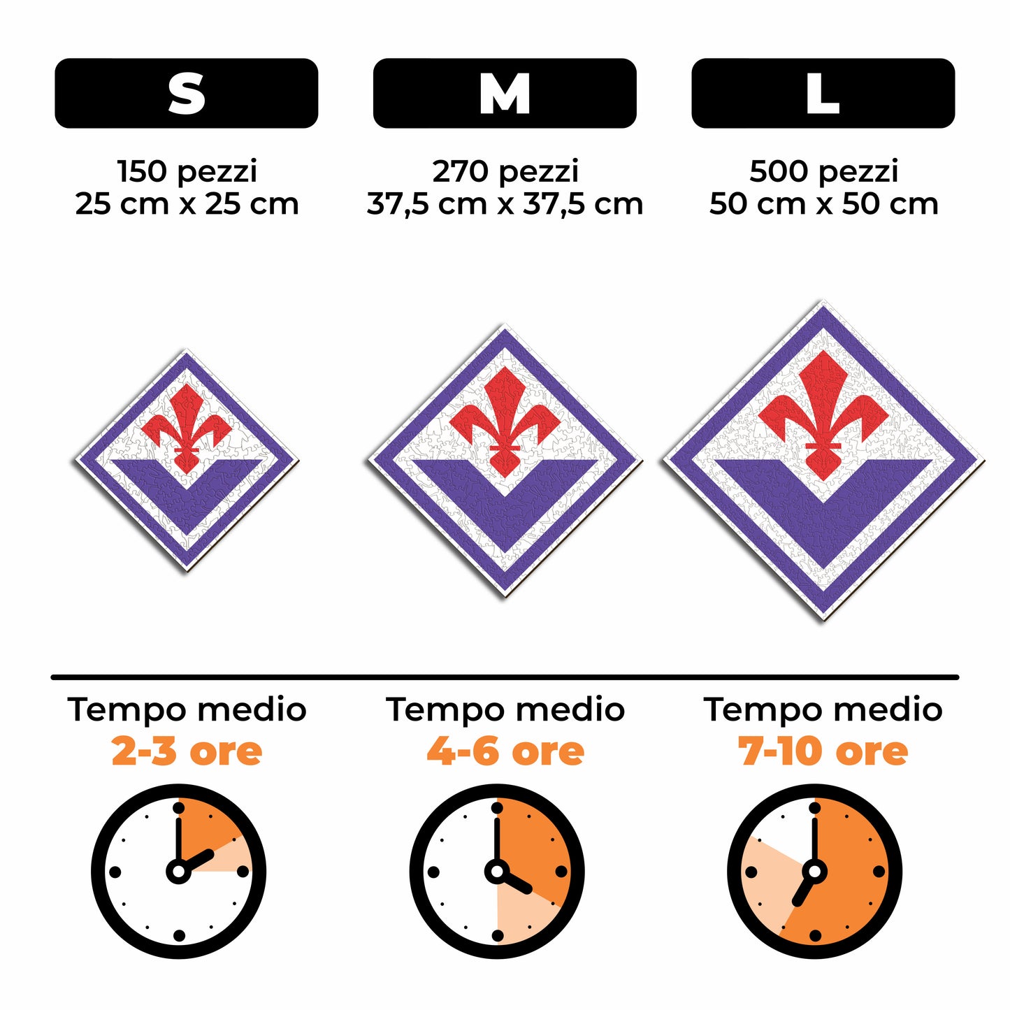 Logo ACF Fiorentina® - Puzzle di Legno