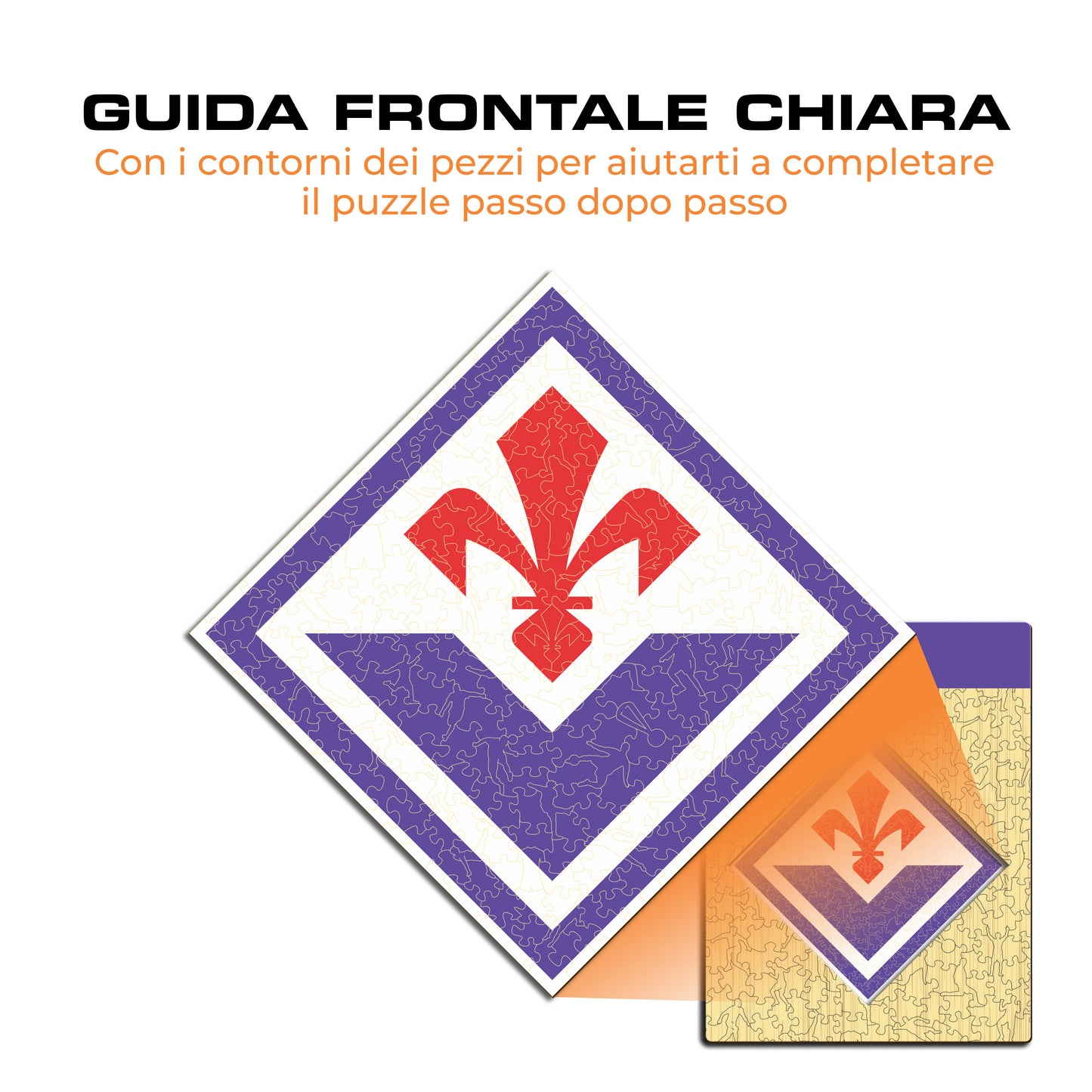 Logo ACF Fiorentina® - Puzzle di Legno