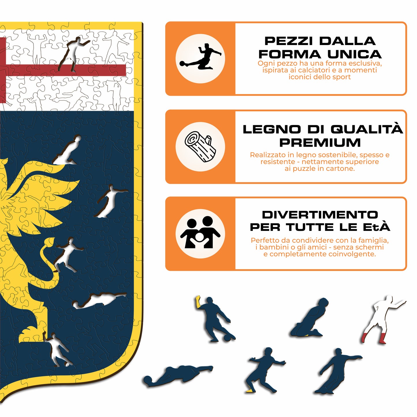Logo Genoa® - Puzzle di Legno