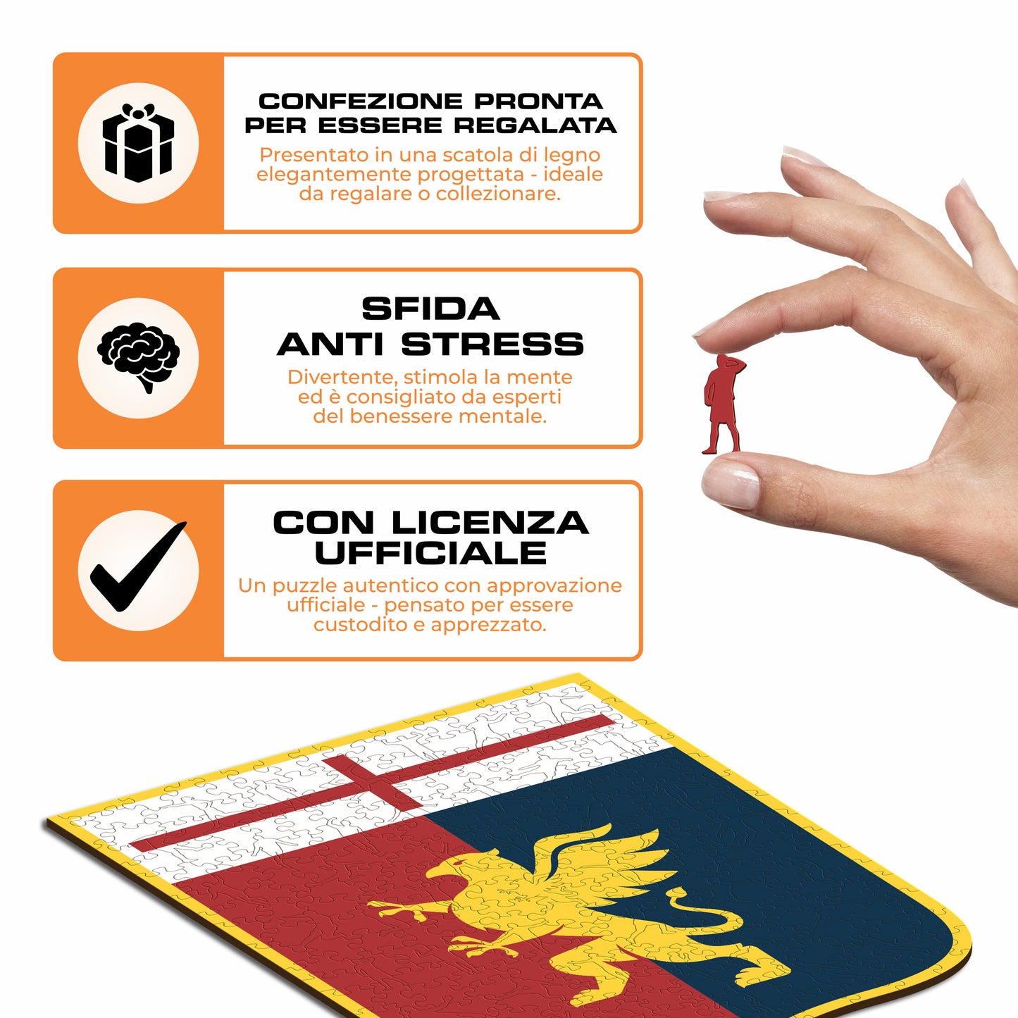 Logo Genoa® - Puzzle di Legno
