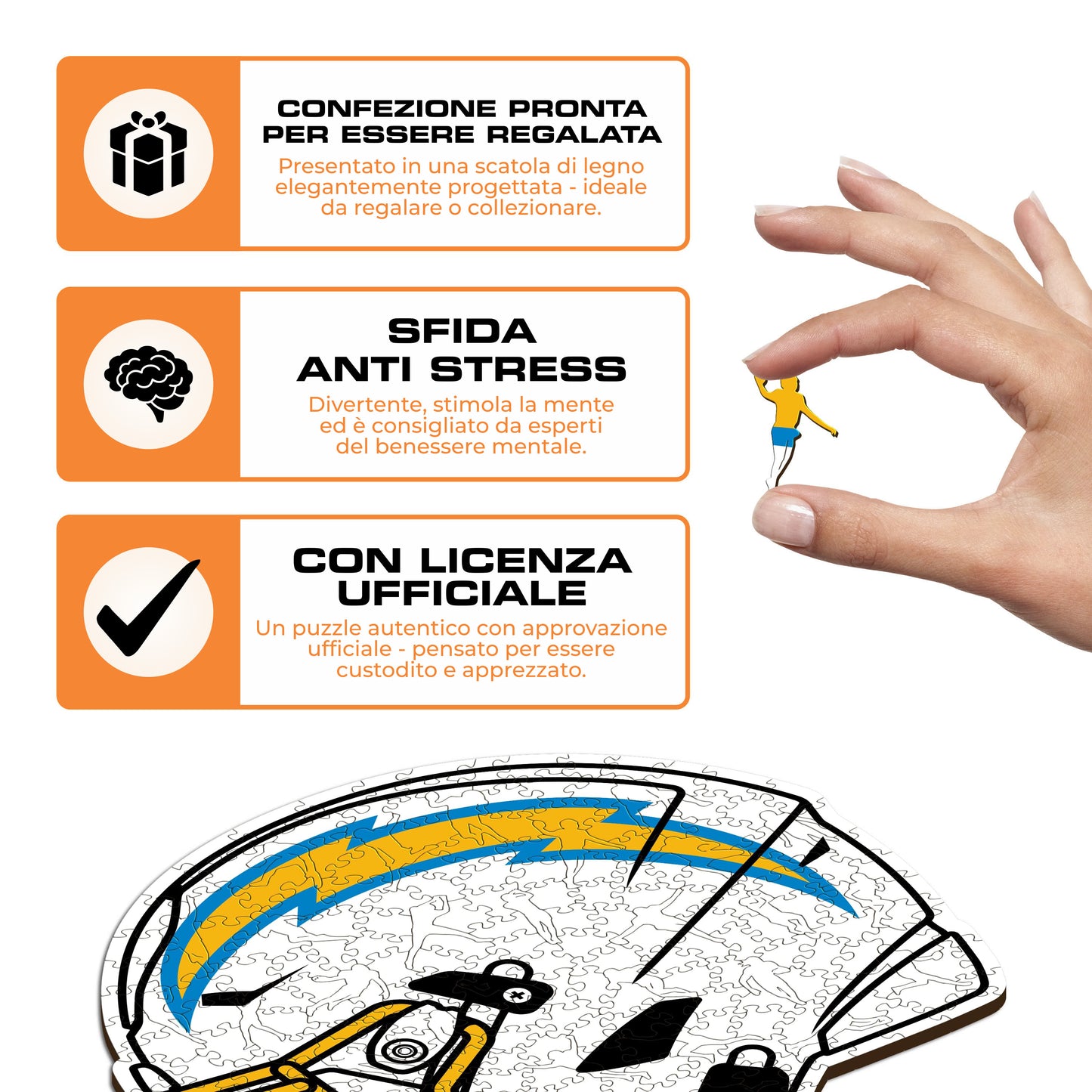 Casco Los Angeles Chargers™ - Puzzle di Legno